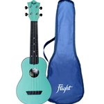 Flight Travel Soprano Ukulele, Light Blue