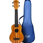 Flight Travel Soprano Ukulele, Acacia