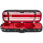 Core Full Size Violin Woodshell Suspension Case, European Style, Black/Wine