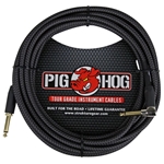 Pig Hog 20' Cable, Back in Black, Right Angle