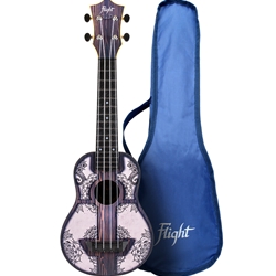 Flight Travel Soprano Ukulele, Mandala Wood