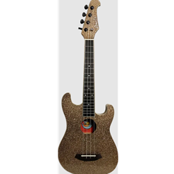 Amahi Acoustic Electric Tenor Ukulele, Gold Glitter