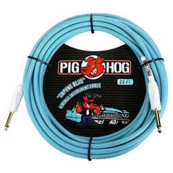 Pig Hog 20' Daphne Blue Instrument Cable