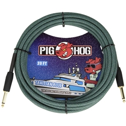Pig Hog 20' Cable, Tahitian Blue