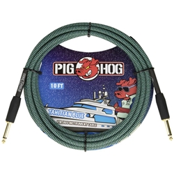 Pig Hog 10' Cable, Tahitian Blue
