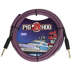 Pig Hog 10' Cable, Riviera Purple