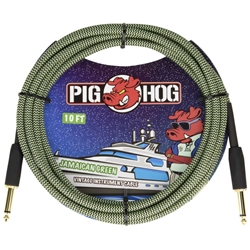 Pig Hog 10' Cable, Jamaican Green