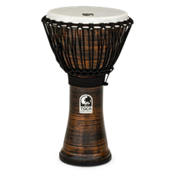 Toca Freestyle 2 Rope Tuned 10" Djembe, Spun Copper